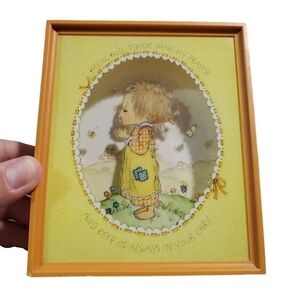 Vtg Hallmark scene setters Prayer faith Religious God 3D shadowbox wall plaque